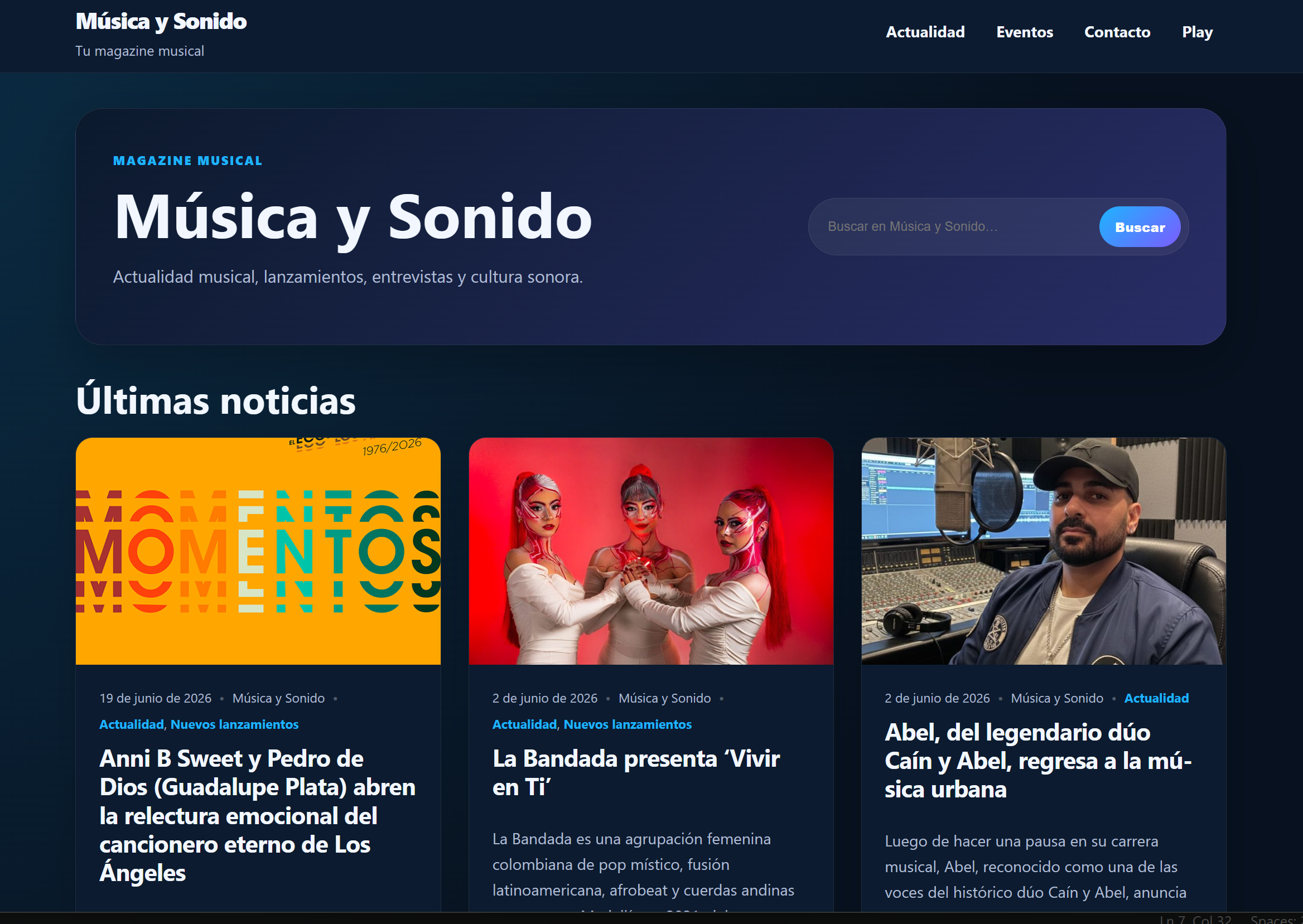 Vista previa del proyecto Música y Sonido